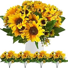 4bundles artificial sunflower for sale  Delivered anywhere in UK