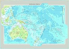 Oceania fisica politica usato  Spedito ovunque in Italia 