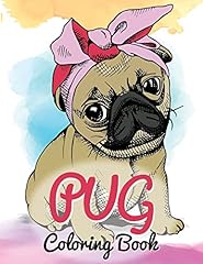 Pug coloring book for sale  Delivered anywhere in USA 