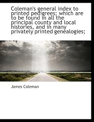 Coleman general index for sale  Delivered anywhere in USA 