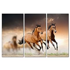 So Crazy Art- Horse Wall Art Decor Running Brown Horses for sale  Delivered anywhere in Canada