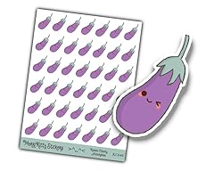 Kawaii aubergine stickers for sale  Delivered anywhere in UK