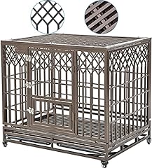 SMONTER 42" Heavy Duty Dog Crates Indoor & Outdoor for sale  Delivered anywhere in UK