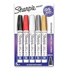 Sharpie PAINT Marker Paint, Permanent Oil-Base Marker Medium, 5-Carded, Assorted (1770458), used for sale  Delivered anywhere in Canada