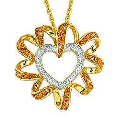 Used, Birthstone Beauty Diamond Heart Pendant - November for sale  Delivered anywhere in USA 