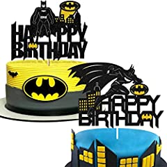 Used, Batman Cupcake Toppers - simyron 2 pcs Batman Cake for sale  Delivered anywhere in UK