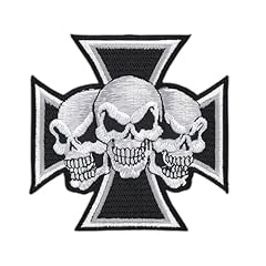 Totenkopf kreuz biker gebraucht kaufen  Wird an jeden Ort in Deutschland