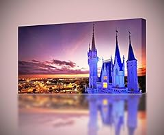 Disney Castle at Dusk Canvas Print Home Wall Decor, used for sale  Delivered anywhere in Canada