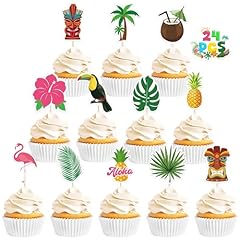 Pcs hawaiian cupcake for sale  Delivered anywhere in USA 