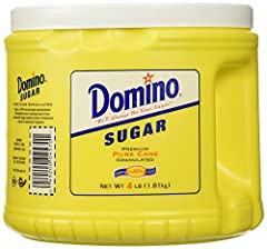 Domino Sugar, Granulated, 4LB Canister, used for sale  Delivered anywhere in USA 