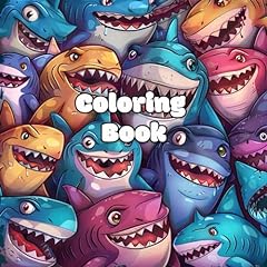 Sharks coloring book usato  Spedito ovunque in Italia 