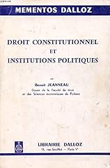 Droit constitutionnel institut d'occasion  Livré partout en France