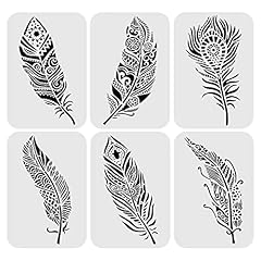 6pcs mandala feather for sale  Delivered anywhere in UK