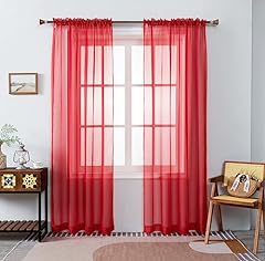 Red sheer curtains for sale  Delivered anywhere in USA 