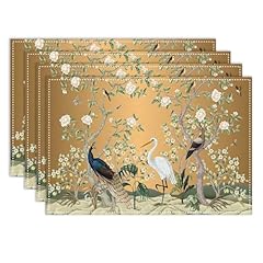 Peacock placemats set for sale  Delivered anywhere in USA 
