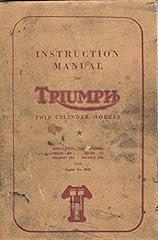 Instruction manual triumph for sale  Delivered anywhere in USA 