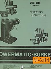 Millrite powermatic burke for sale  Delivered anywhere in USA 