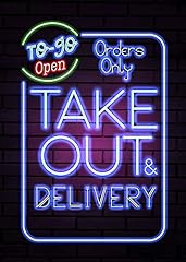 Restaurant poster neon for sale  Delivered anywhere in USA 