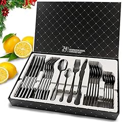 Black cutlery set for sale  Delivered anywhere in UK