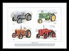 Vintage tractors print for sale  Delivered anywhere in UK