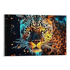 Fierce leopard canvas for sale  Delivered anywhere in UK