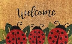 Doormat welcome ladybug for sale  Delivered anywhere in USA 