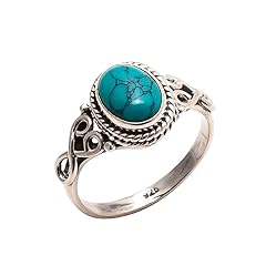 Turquoise stone ring for sale  Delivered anywhere in UK