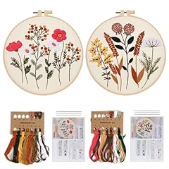 2pcs floral embroidery for sale  Delivered anywhere in UK