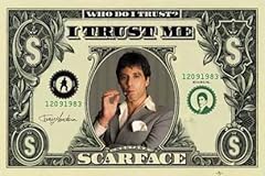 Scarface dollar bill usato  Spedito ovunque in Italia 