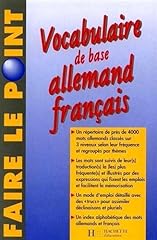 Vocabulaire base allemand d'occasion  Livré partout en France