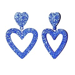 Glitter heart earrings for sale  Delivered anywhere in USA 