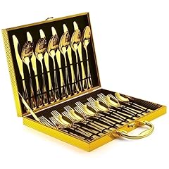 Piece gold silverware for sale  Delivered anywhere in USA 