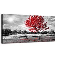 Canvas Wall Art for Bedroom Black and Red Maple Tree for sale  Delivered anywhere in Canada