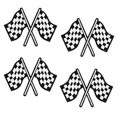 4pcs racing checkered for sale  Delivered anywhere in UK