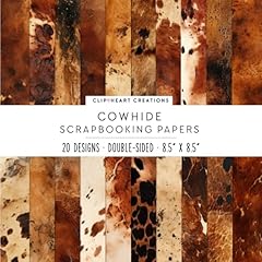 Cowhide papers scrapbooking for sale  Delivered anywhere in USA 