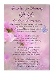 Wife anniversary memorial for sale  Delivered anywhere in UK