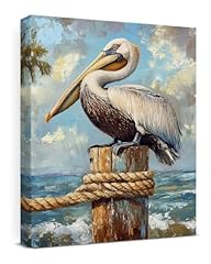 Coastal pelican canvas for sale  Delivered anywhere in USA 