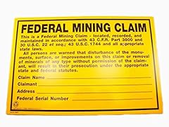 Federal mining sign for sale  Delivered anywhere in USA 