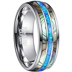 NUNCAD Men's/Women's Wedding Rings with Opal and Abalone for sale  Delivered anywhere in UK