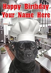 Staffordshire Bull Terrier Dog j432 Chef Cook Fun Cute for sale  Delivered anywhere in UK