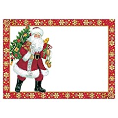 Caspari Lynn Haney Santa Self -Adhesive Gift Tags -, used for sale  Delivered anywhere in USA 