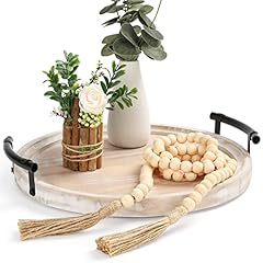 Round wood tray for sale  Delivered anywhere in USA 