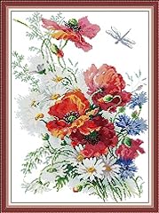 cross stitch kits dmc poppies for sale  Delivered anywhere in UK