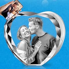 Crystal photo heart for sale  Delivered anywhere in USA 