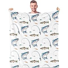 Fish throw blanket for sale  Delivered anywhere in USA 