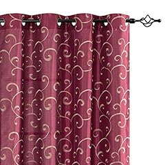 Jinchan curtains burgundy for sale  Delivered anywhere in USA 