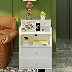 Likimio white nightstand for sale  Delivered anywhere in USA 