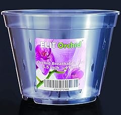 ELIT ORCHID Orchid Pots with Holes Cymbidium Phalaenopsis Orchid Pot Indoor Clear Plastic Vanda Plant Pots Set (5.5 inch), used for sale  Delivered anywhere in Canada