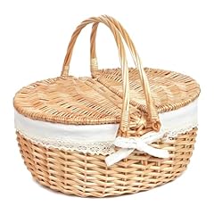 Picnic basket wicker for sale  Delivered anywhere in USA 