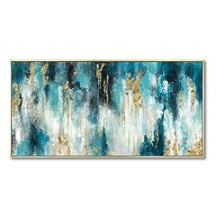 Turquoise abstract canvas for sale  Delivered anywhere in USA 